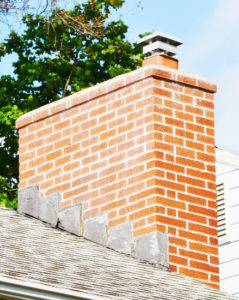brick chimney with cap