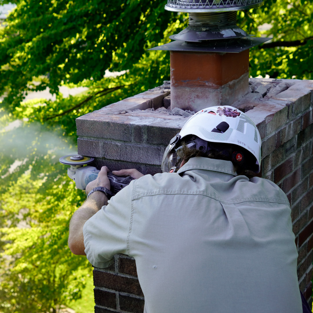 Removing and repairing damaged bricks in Allentown & Doylestown PA