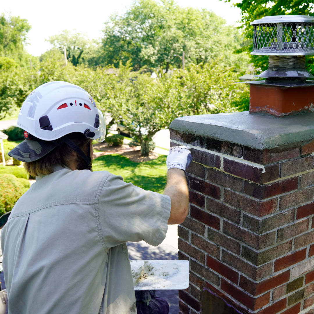 Chimney repointing and damaged mortar repair in Quakertown, PA and Pottstown, PA