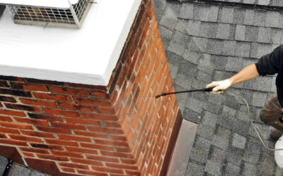 Chimney being waterproofed to prevent water damage in Pottstown, PA