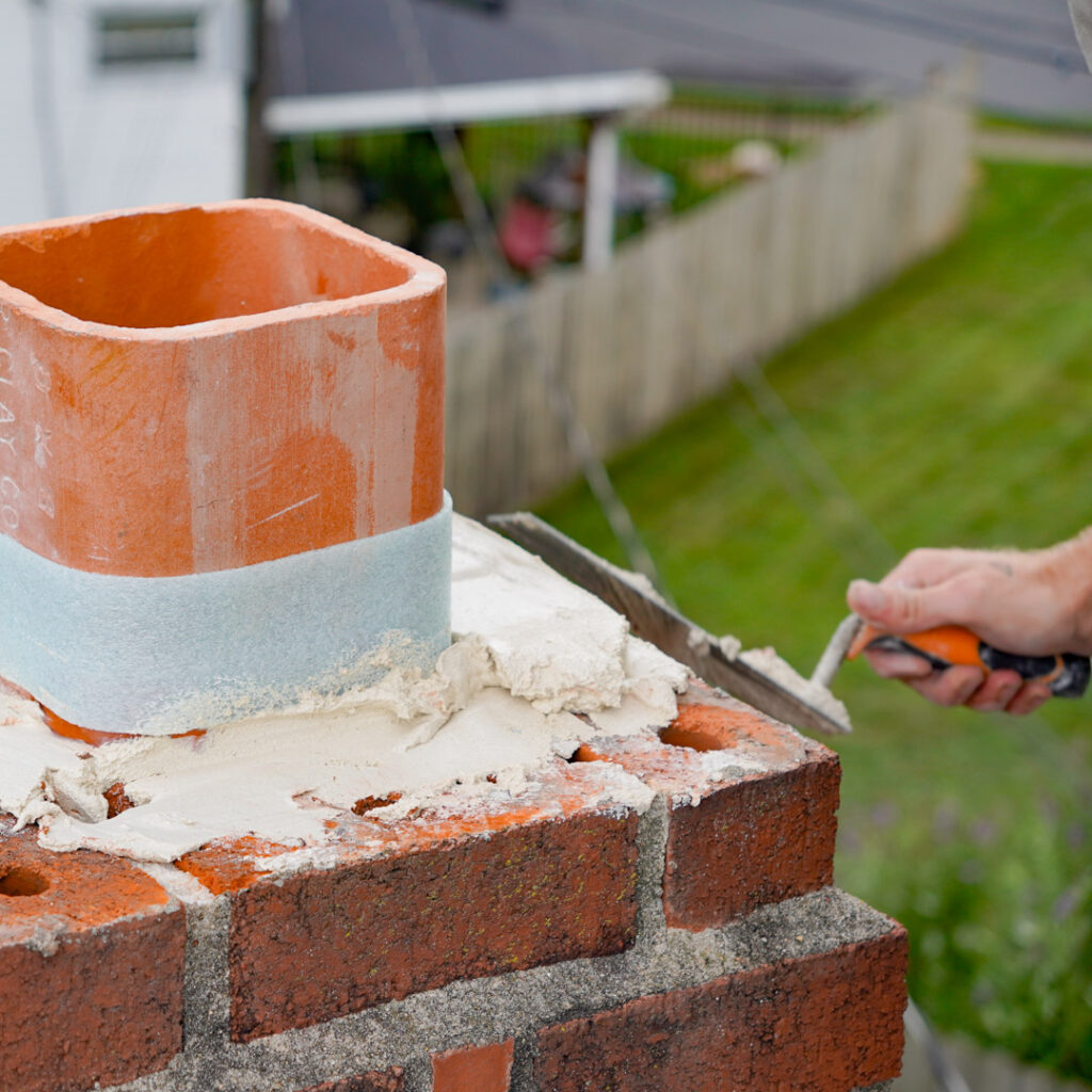 complete chimney crown rebuilding in Norristown, PA.