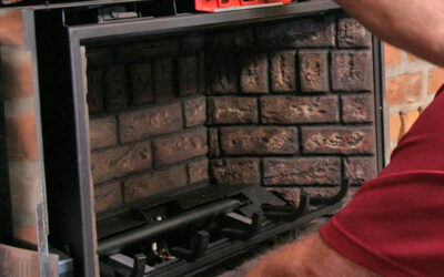 Fireplace insert installation in Berwyn, PA.